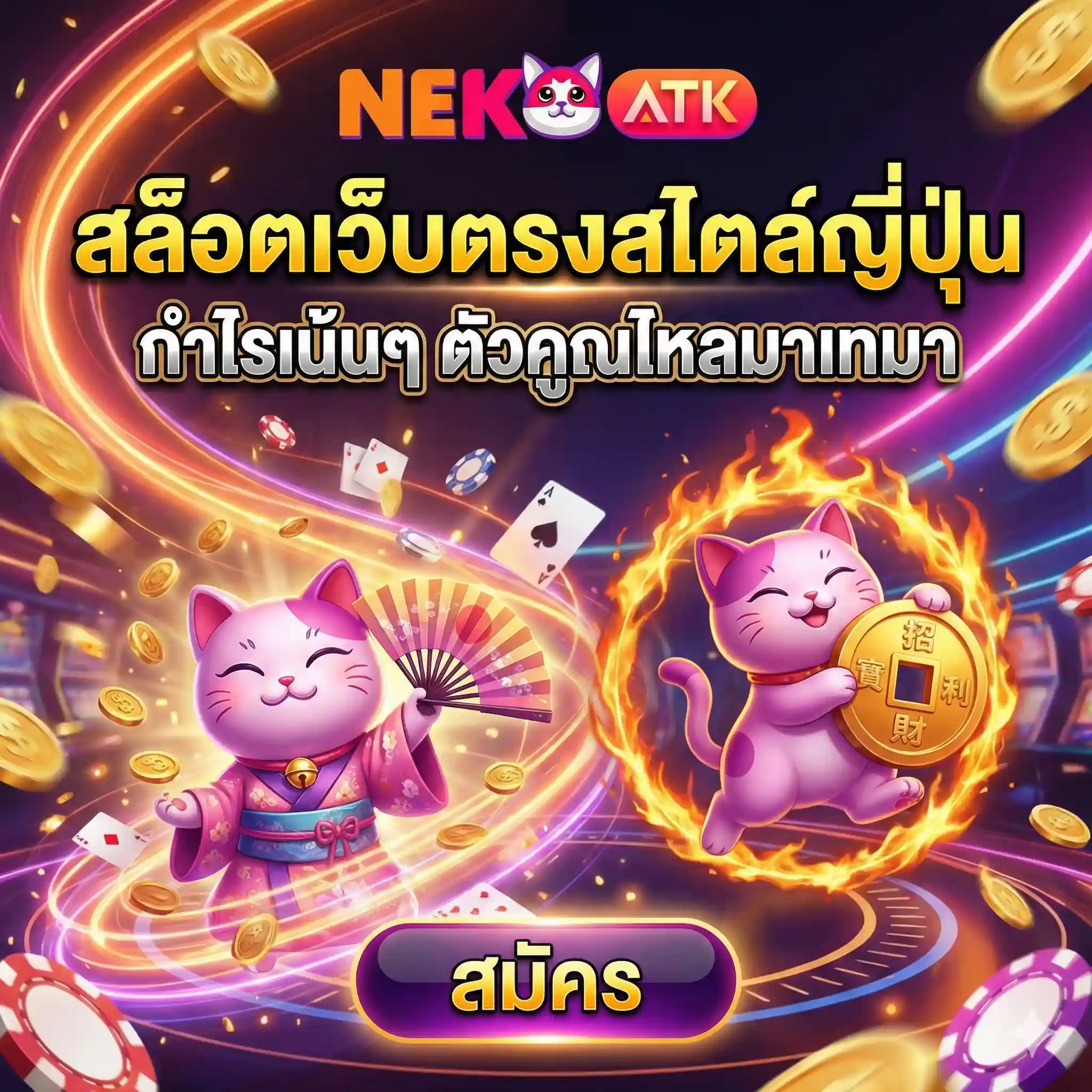 NEKOATK สล็อตเว็บตรงสไตล์ญี่ปุ่น กำไรเน้นๆ ตัวคูณไหลมาเทมา